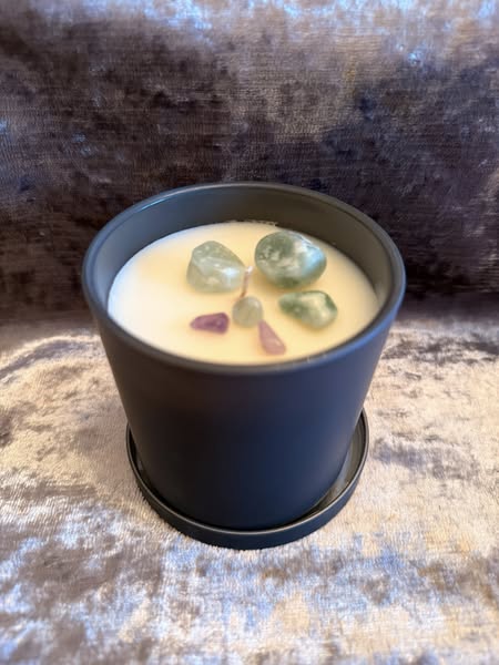 Elevate Your Space with Soulful Treasures Crystal Candles π―π