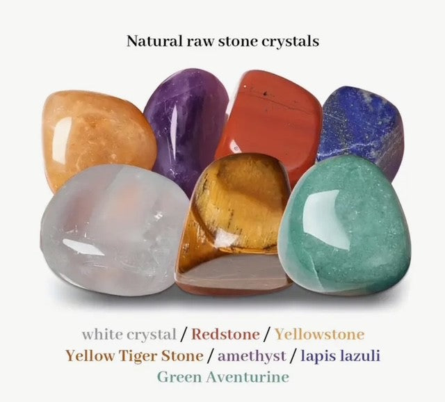 💎 Natural Crystal Collection – 7-Piece Set for Healing, Decor & Thoughtful Gifting