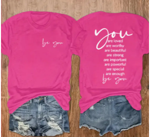💖 You Are Enough. Be You. ✨Short sleeve TShirt