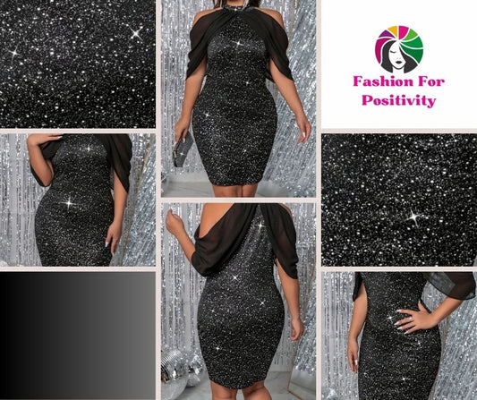 Black, Silver, Sparkly Dress