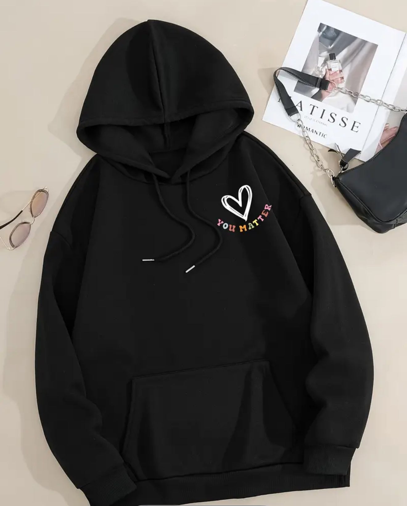 Kindness you can wear. Love you can share Black Hoodie with special messages ❤️🌈