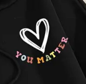 Kindness you can wear. Love you can share Black Hoodie with special messages ❤️🌈