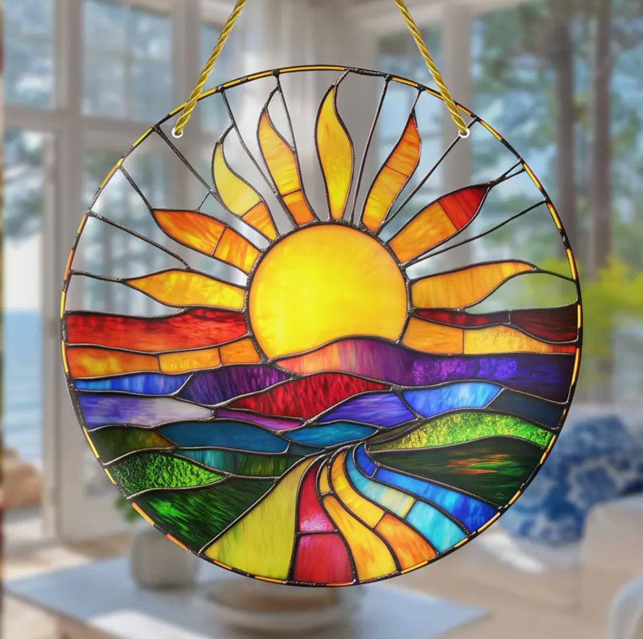 ☀️ Let the Light Shine In with This Handcrafted Sunburst Suncatcher! ☀️