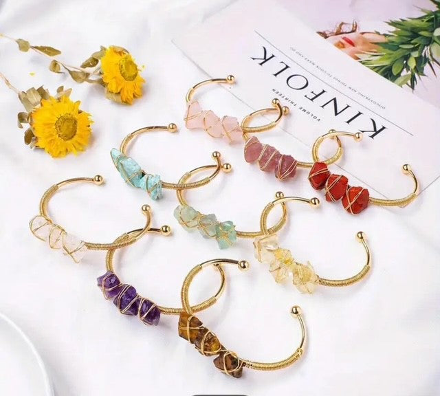 Raw Crystal Healing Bracelet | Reiki, Chakra, Meditation Jewelery – Runyangshi