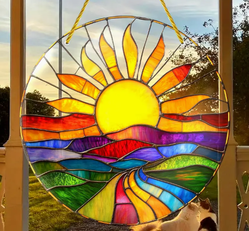 ☀️ Let the Light Shine In with This Handcrafted Sunburst Suncatcher! ☀️
