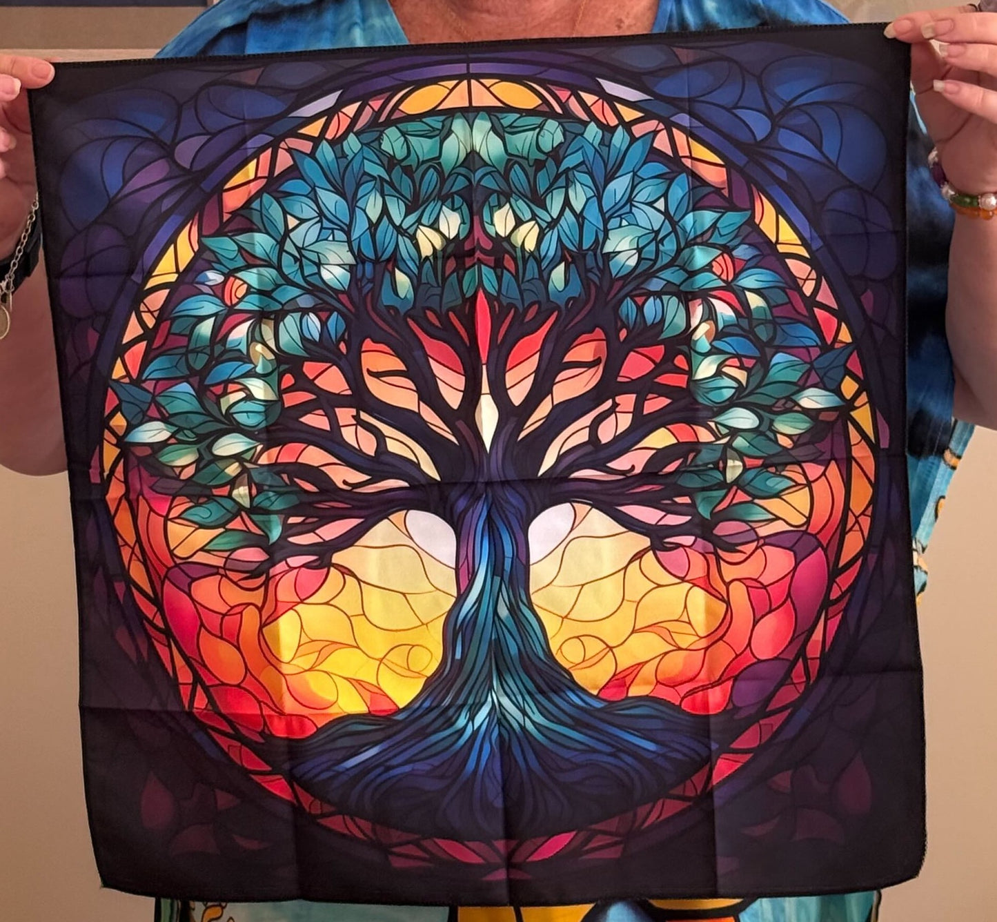 π³ Unfold the Wisdom: Tree of Life Tarot/Oracle Card Tablecloth for Your Readings π³