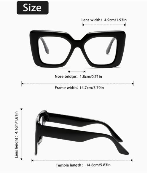 Women’s Retro Geometric Transparent Eyewear