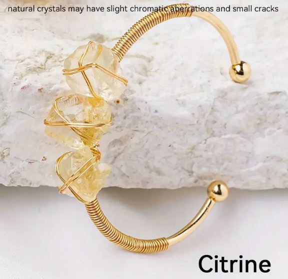 Raw Crystal Healing Bracelet | Reiki, Chakra, Meditation Jewelery – Runyangshi