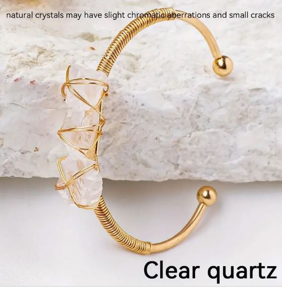 Raw Crystal Healing Bracelet | Reiki, Chakra, Meditation Jewelery – Runyangshi