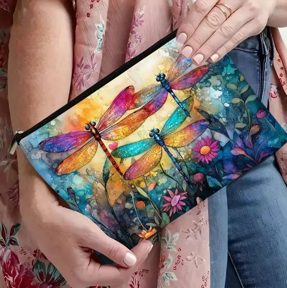 ✨ Embrace the Magic of Transformation with Our Dragonfly Makeup Bag ✨