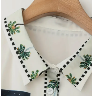 🌸Elegant floral print button-up shirt and pants set! 🌸