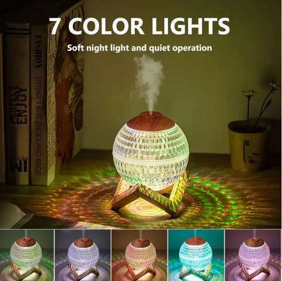 ✨ 7-Color Crystal Ball Humidifier & Night Light ✨