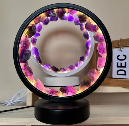 ๐ฎ๐ Natural Amethyst Crystal lamp for calm, style, and festive vibes. ๐๐