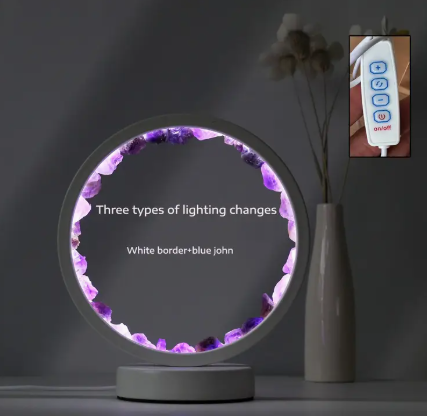 ๐ฎ๐ Natural Amethyst Crystal lamp for calm, style, and festive vibes. ๐๐