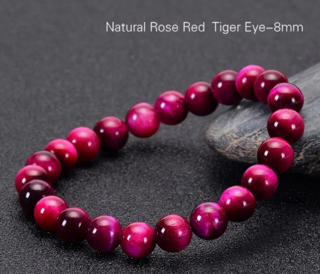 ✨ Color your style with elegance! ✨ 8mm Tiger Eye Bracelets in Rose Red, Purple, Blue & Green – the perfect gift for you or someone special. 💎💫