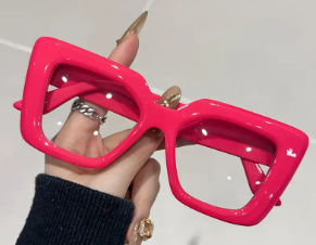 Women’s Retro Geometric Transparent Eyewear