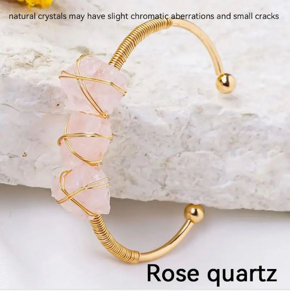 Raw Crystal Healing Bracelet | Reiki, Chakra, Meditation Jewelery – Runyangshi
