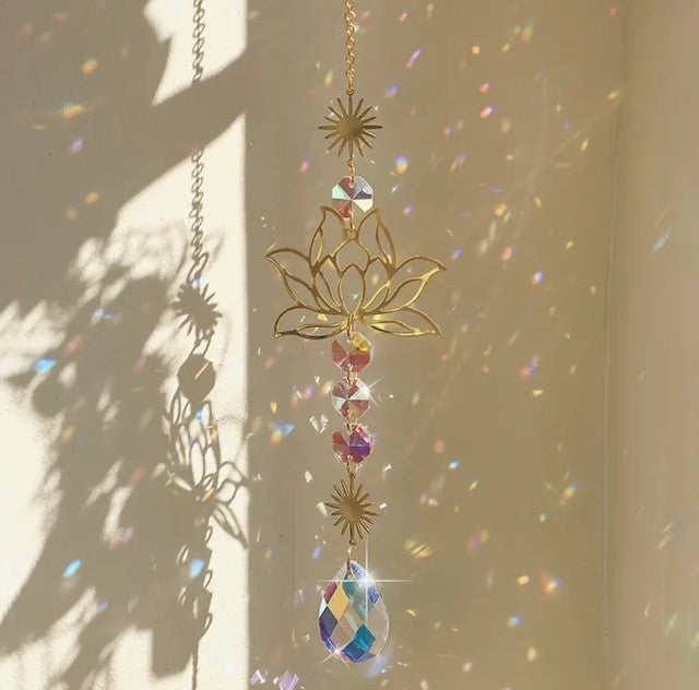 Lotus Crystal Prism Suncatcher β¨πΈ