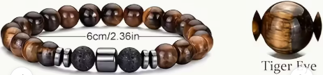 π₯β¨ Unleash Your Style with Our Matte Black Agate & Lava Bead Bracelet! β¨π₯