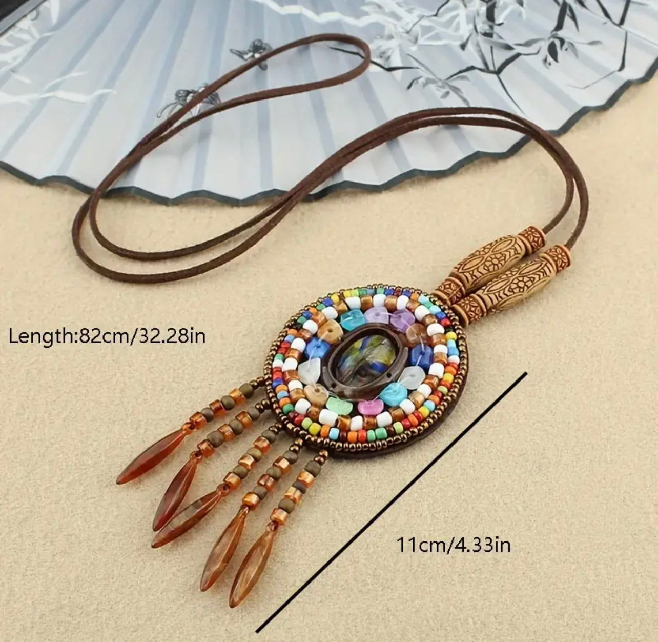 Step Back in Time with Bohemian Charm: Introducing Our Vintage Ethnic Boho Long Necklace!