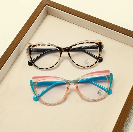 Timeless Elegance Meets Modern Edge – Geometric Vintage Clear Glasses – Sold Individually