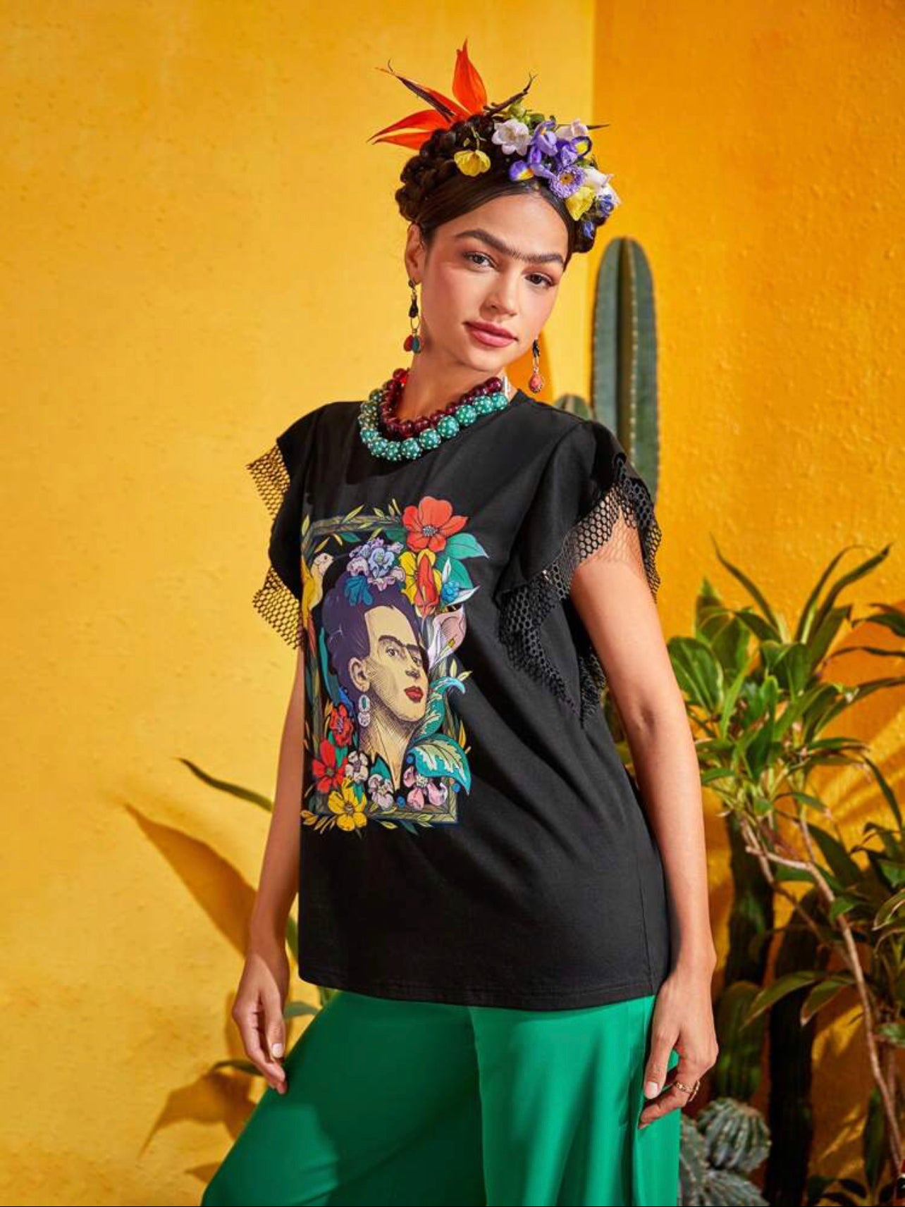 Frida Ruffle Trim Tee