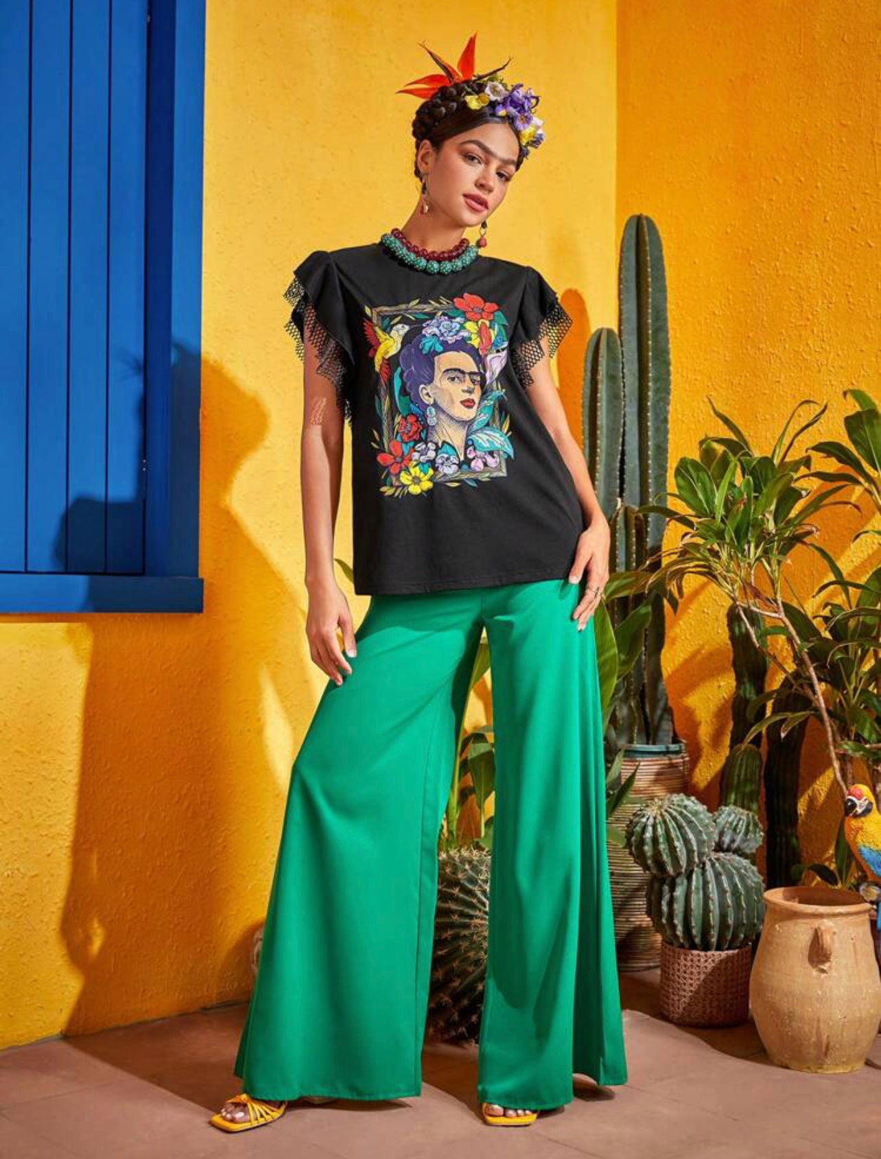 Frida Ruffle Trim Tee