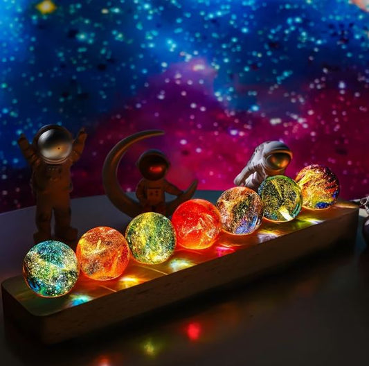 7pcs Spheres LED Night Lighting Crystal Ball Set