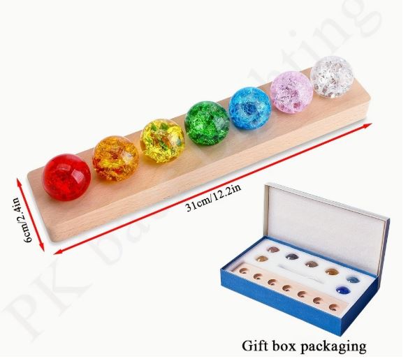 7pcs Spheres LED Night Lighting Crystal Ball Set