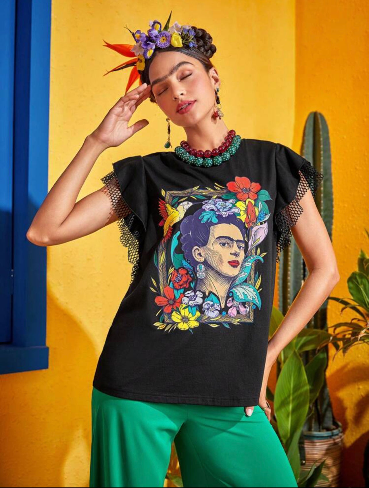 Frida Ruffle Trim Tee