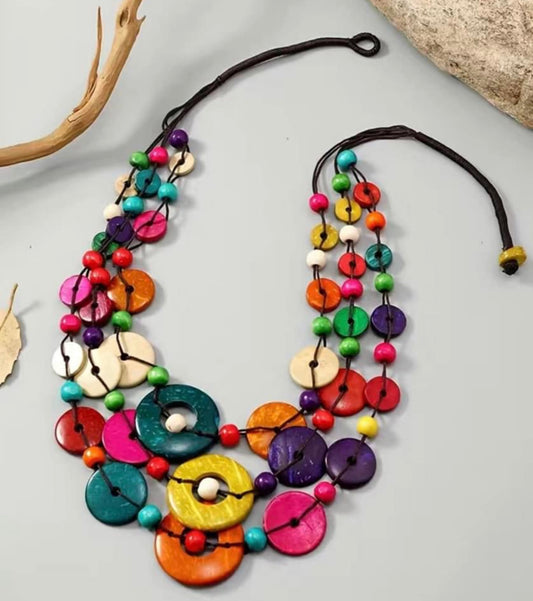 Unleash Your Inner Free Spirit: Embrace Timeless Style with our Bohemian Shell Beads Multilayer Necklace!