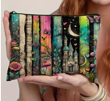 Mystical Garden Zippered Pouch – For Crystals, Makeup & Magic