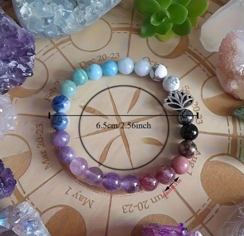 Ready to balance your energy? ✨ Our exquisite Chakra Crystal Bracelet is here to help!