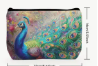 Creative Peacock printed cosmetic bag