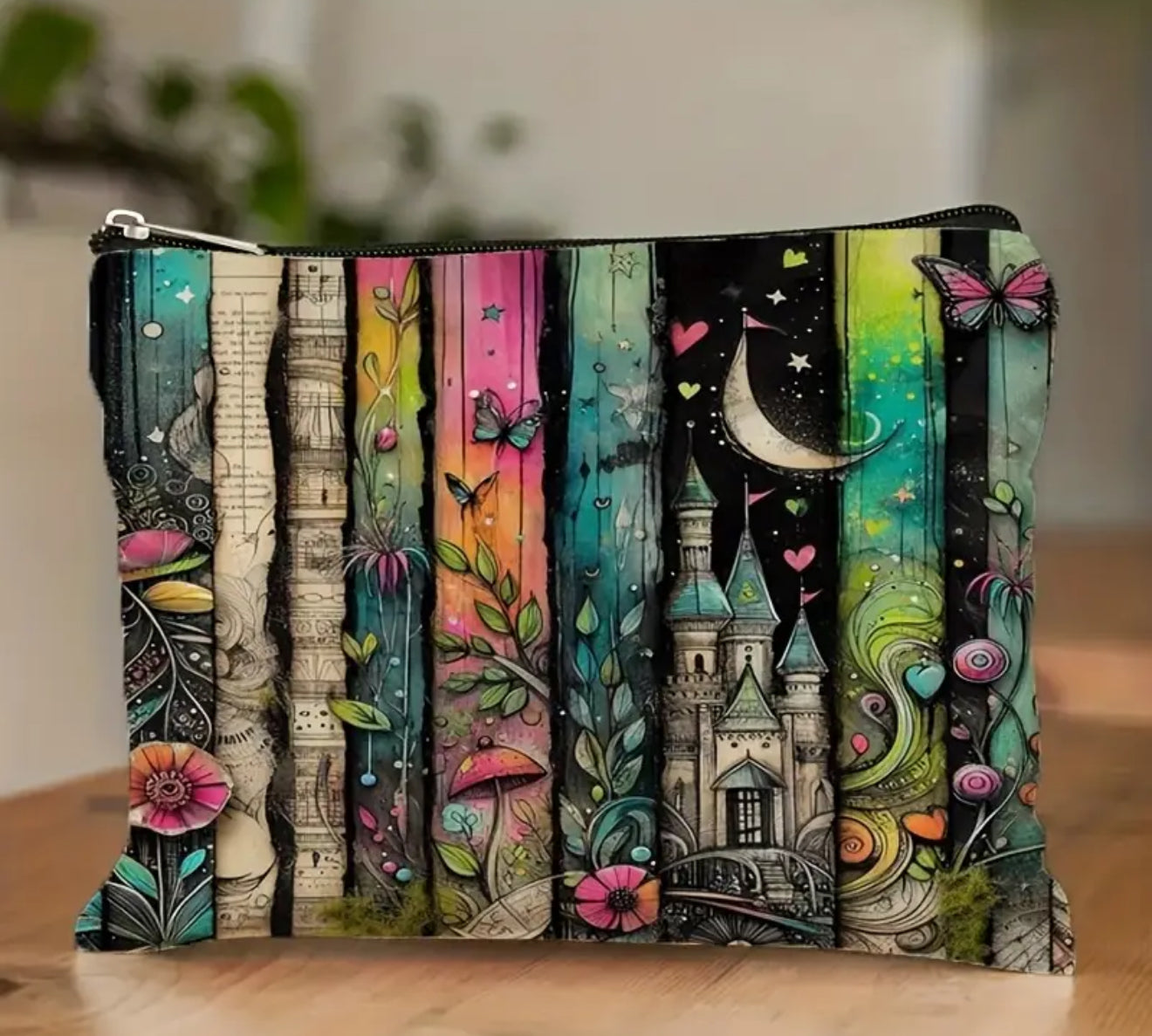 Mystical Garden Zippered Pouch – For Crystals, Makeup & Magic