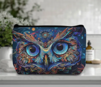 Our Vintage Owl Printed Cosmetic Bag with Zipper is as cute as it is convenient!