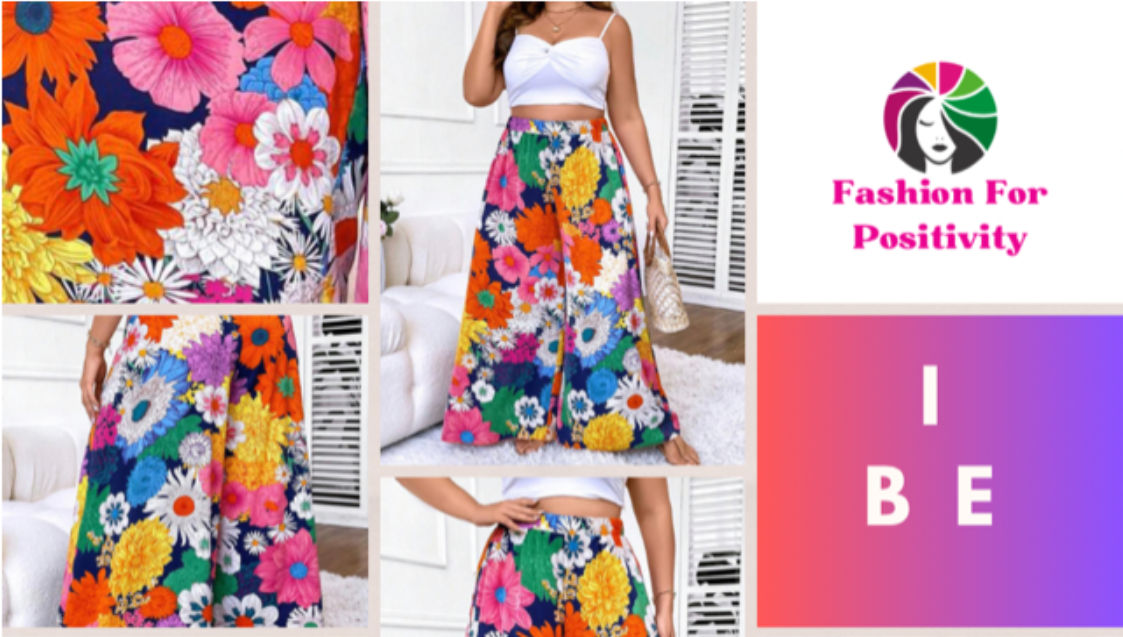 Wide Leg Flower Pants