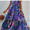 Womens Fashionable Plus Size Floral Print Peplum Dress