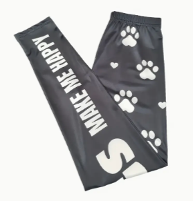 🐕🐶😀"Dogs Make Me Happy"Girls Leggings😀🐶🐕