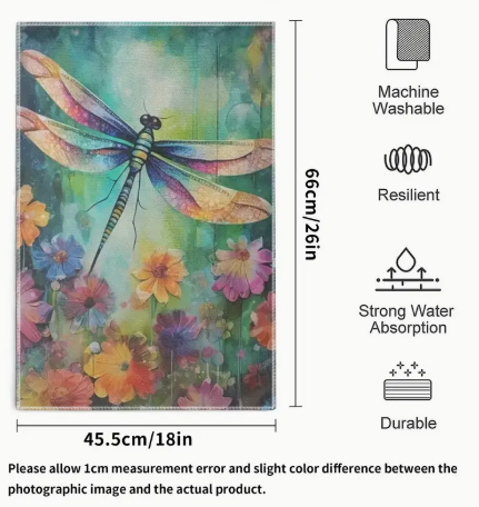 Invite Transformation and Joy into Your Sacred Space with Dragonfly Tea Towel