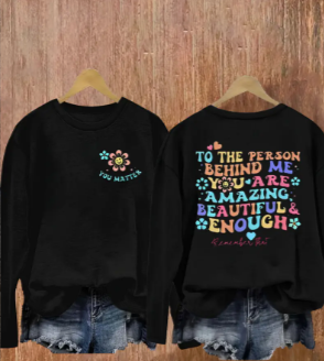 🌸Feel Good, Look Great 🌸- You Matter - Black sweater