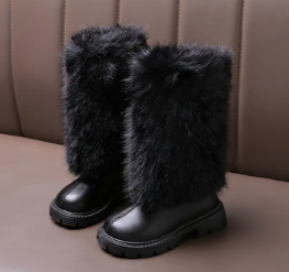👢❄️🌧️Girls' Winter Snow/Wet weather Boots with Zipper Closure - Warm Mid-Calf boots🌧️❄️👢