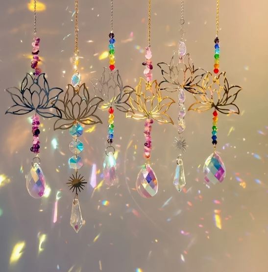 Lotus Crystal Prism Suncatcher ✨🌸