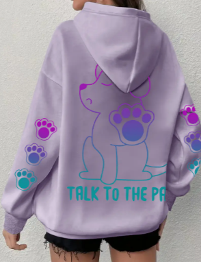 🐾🐶Talk to the Paw - Casual Dog Print Hoodie just for you 🐶🐾