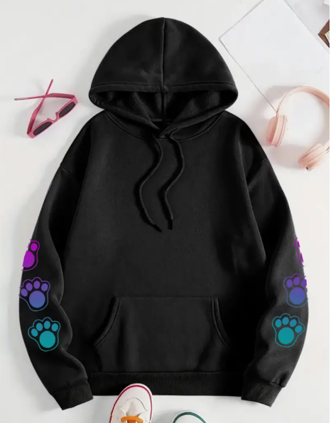 🐾🐶Talk to the Paw - Casual Dog Print Hoodie just for you 🐶🐾
