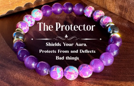 A bracelet of blessings. 🌸 Guardian beads of Kingstone & Amethyst – the perfect gift of protection and love. 💜