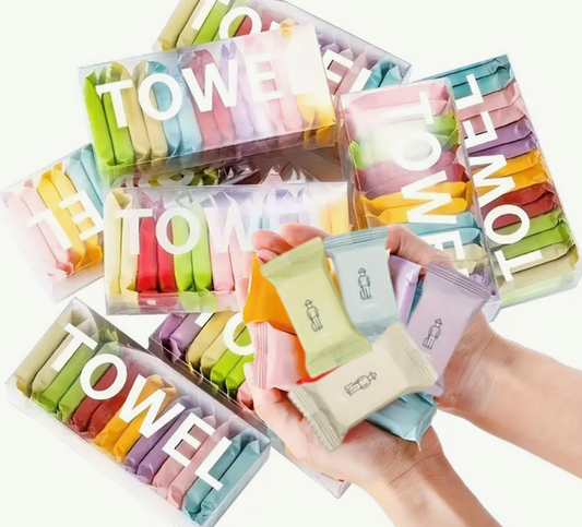 14-Piece Compressed Travel Towels – Quick-Dry, Compact & Multi-Purpose