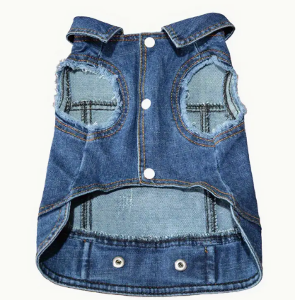 🔥 Get Your Paws on This Vintage Denim Dog Vest! 🔥